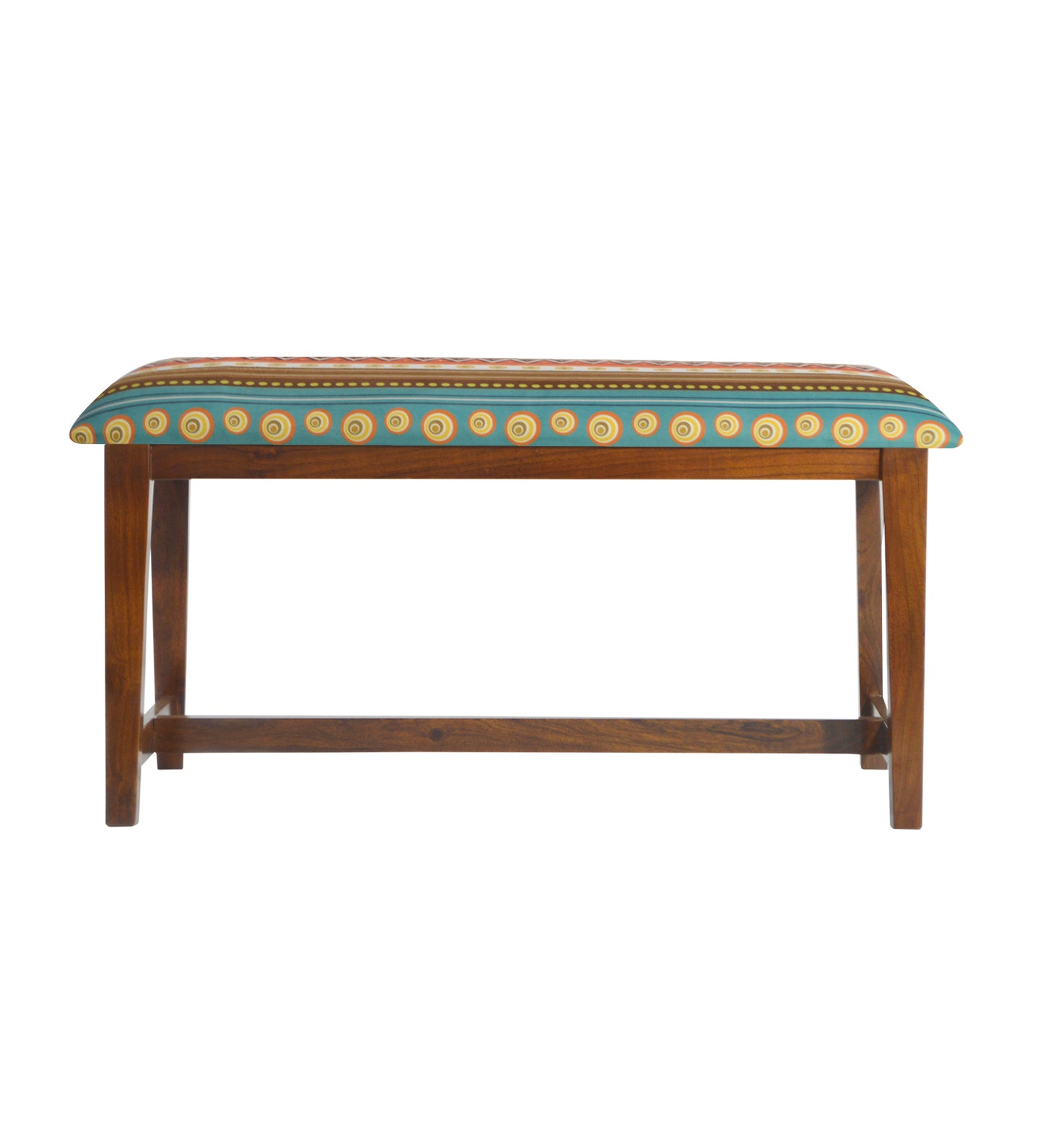 Veda Upholstered Bench (Geometric Motifs)