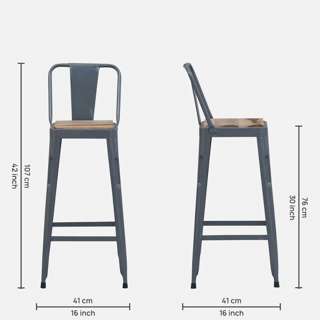 Rustic High Bar Chair