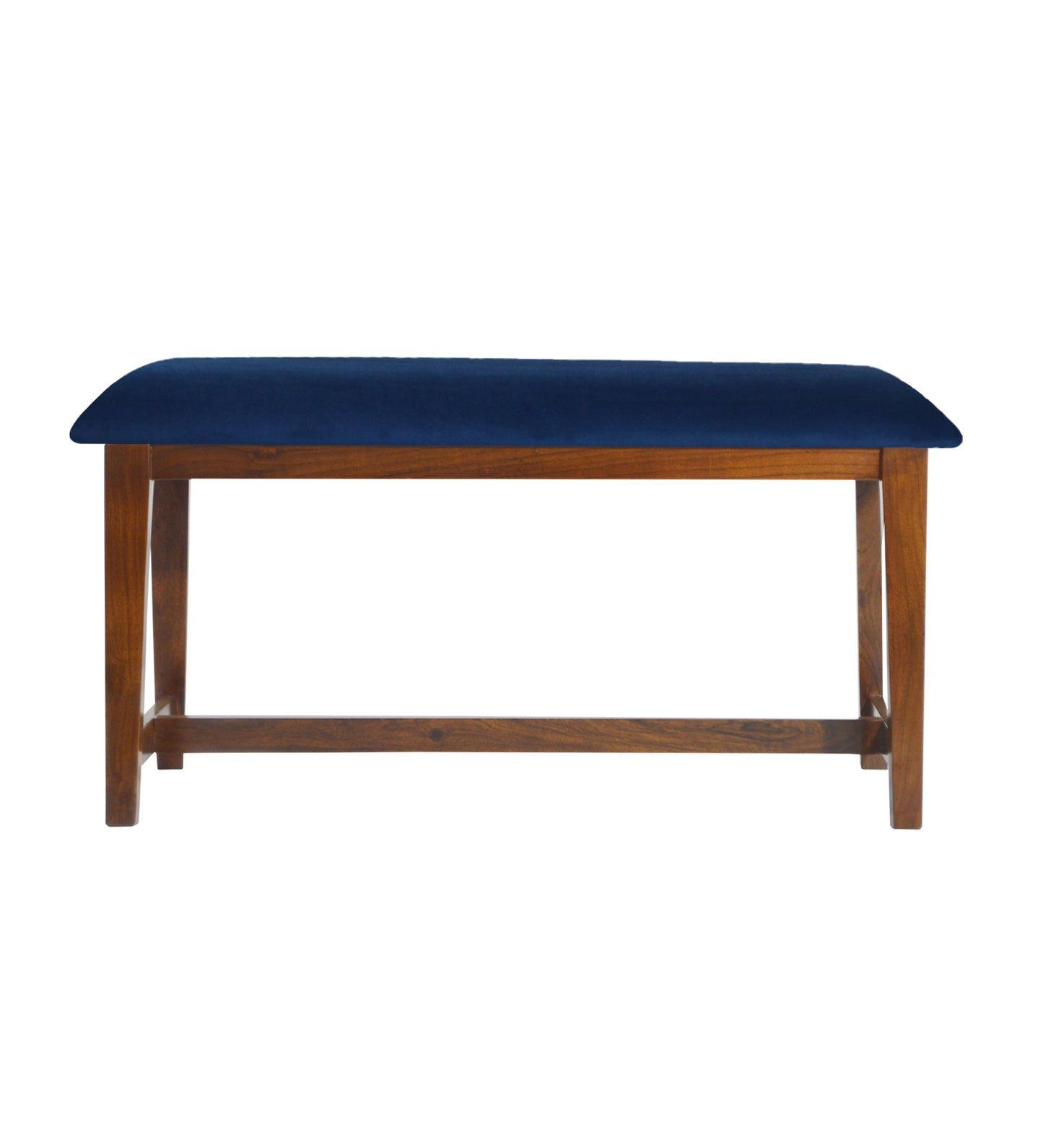 Veda Upholstered Bench (Navy Blue)