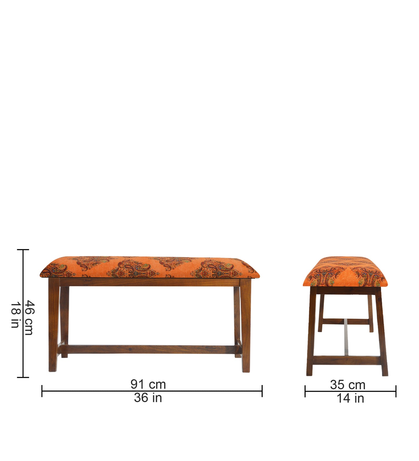 Veda Upholstered Bench (Rose Gold) (Copy)