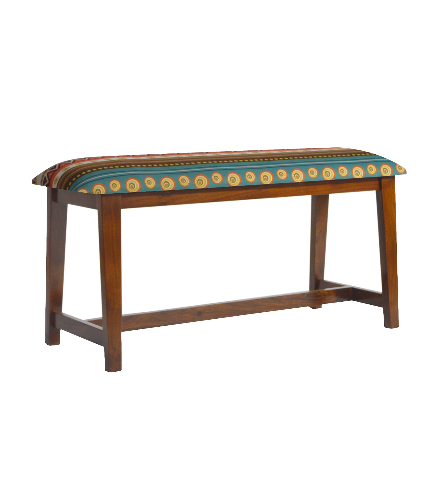 Veda Upholstered Bench (Geometric Motifs)