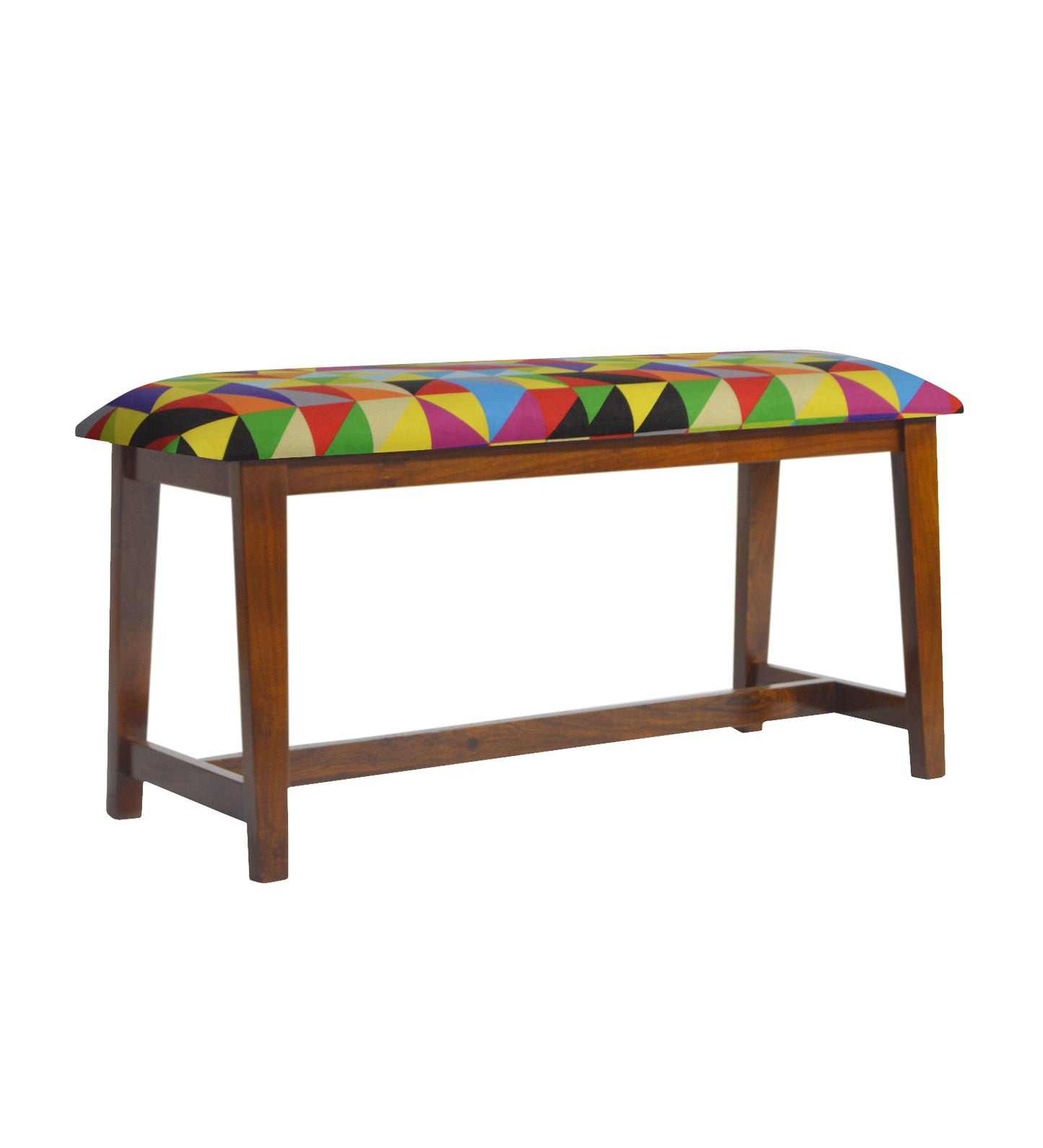 Veda Upholstered Bench (Multi-Color Triangle)