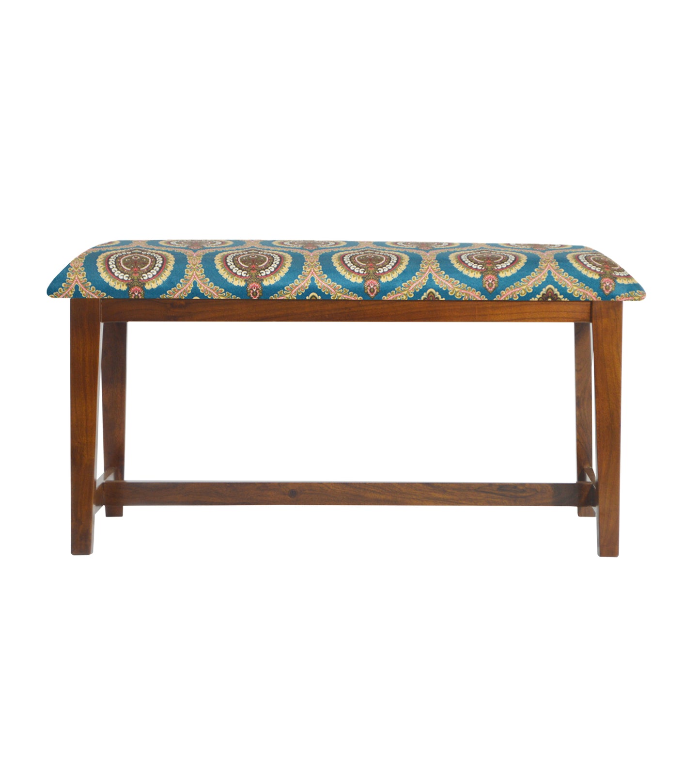 Veda Upholstered Bench (Ogee Print)
