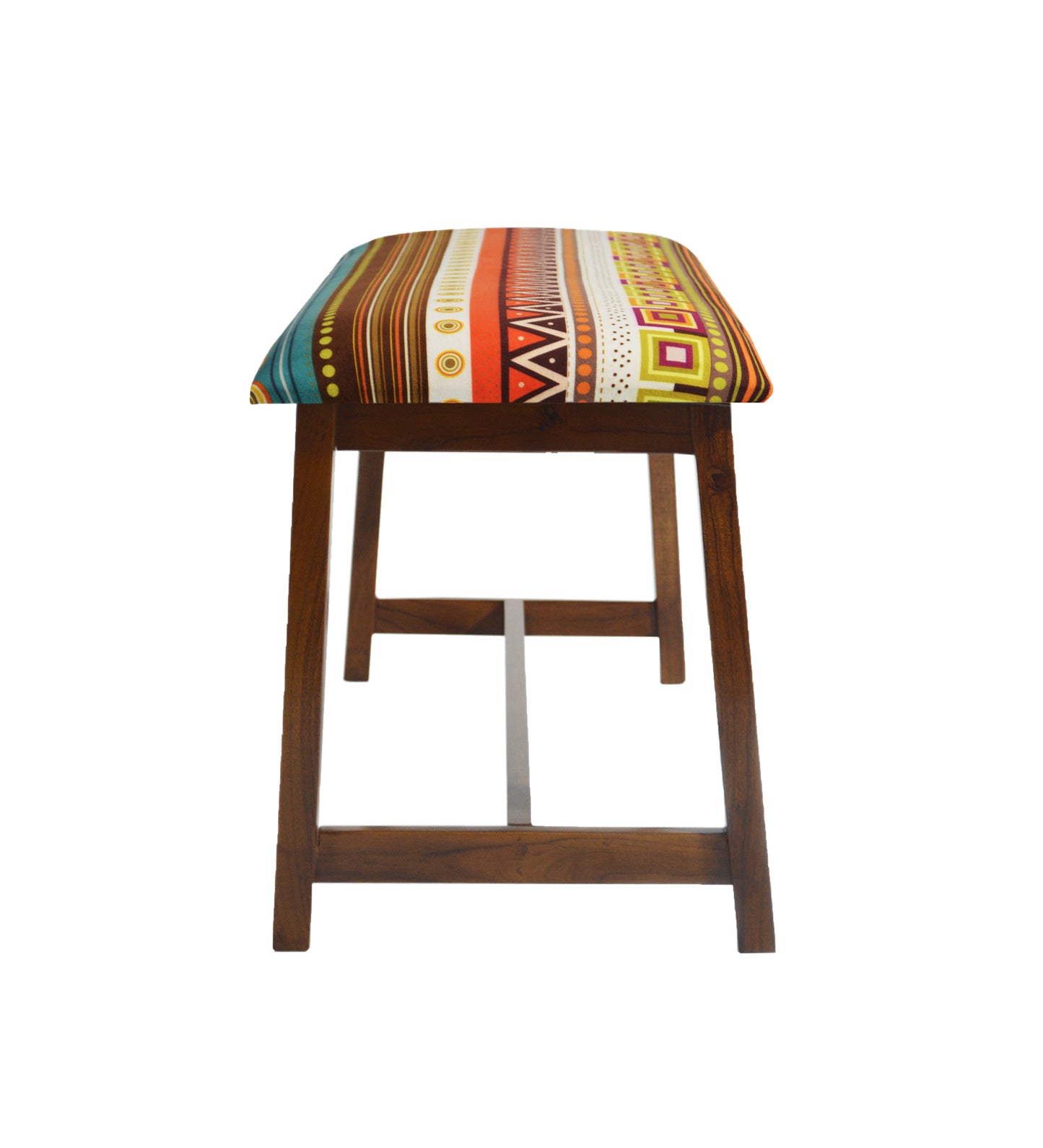 Veda Upholstered Bench (Geometric Motifs)