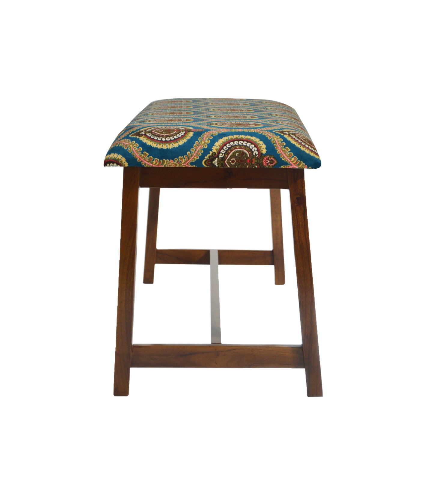 Veda Upholstered Bench (Ogee Print)