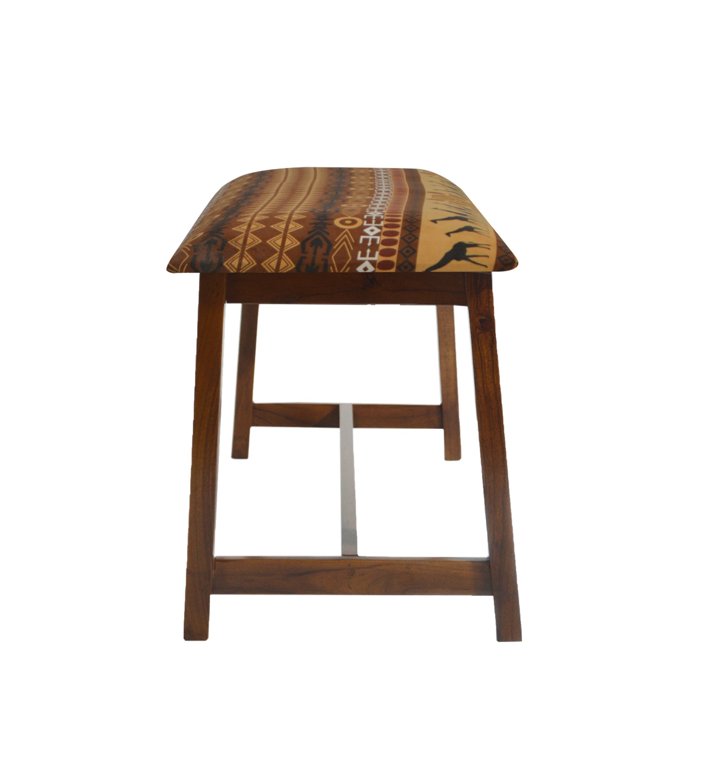 Veda Upholstered Bench (Folk Art Brown)