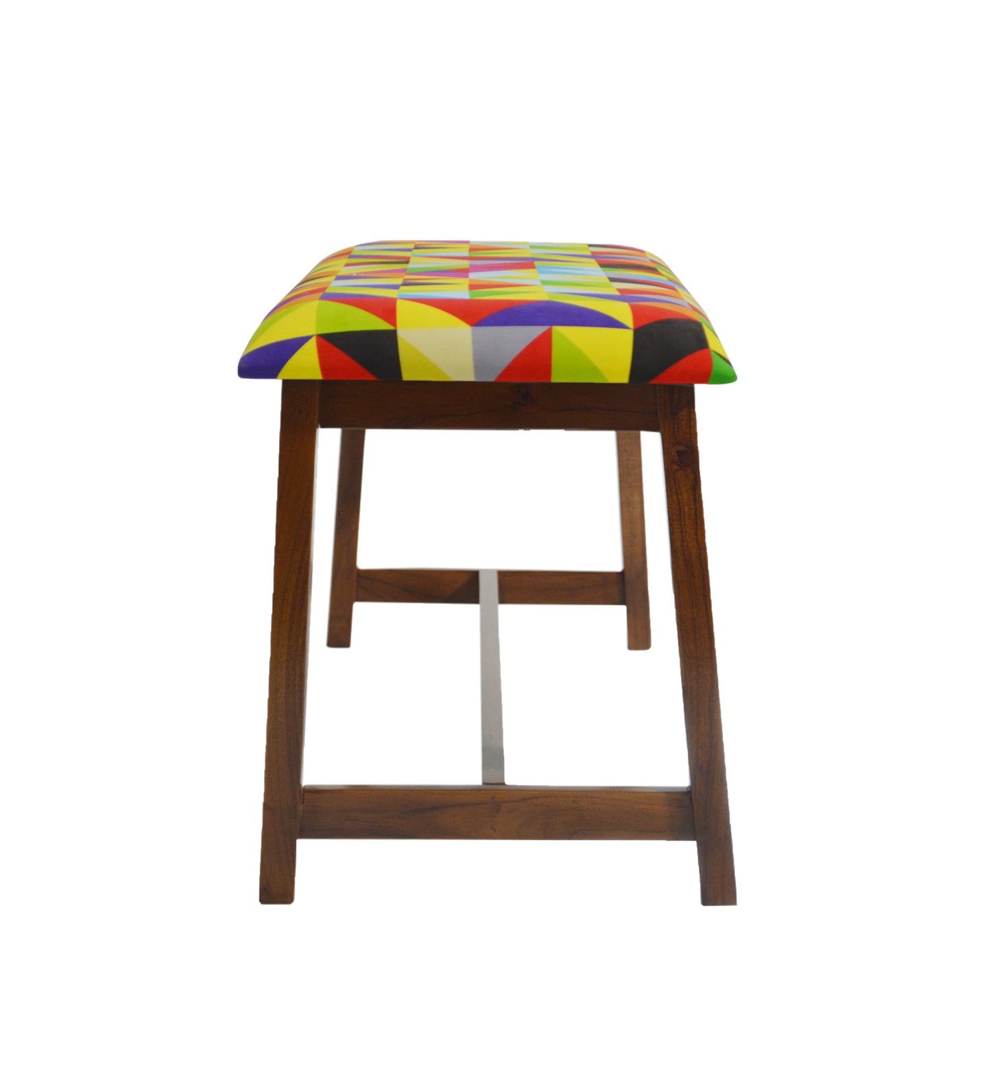 Veda Upholstered Bench (Multi-Color Triangle)