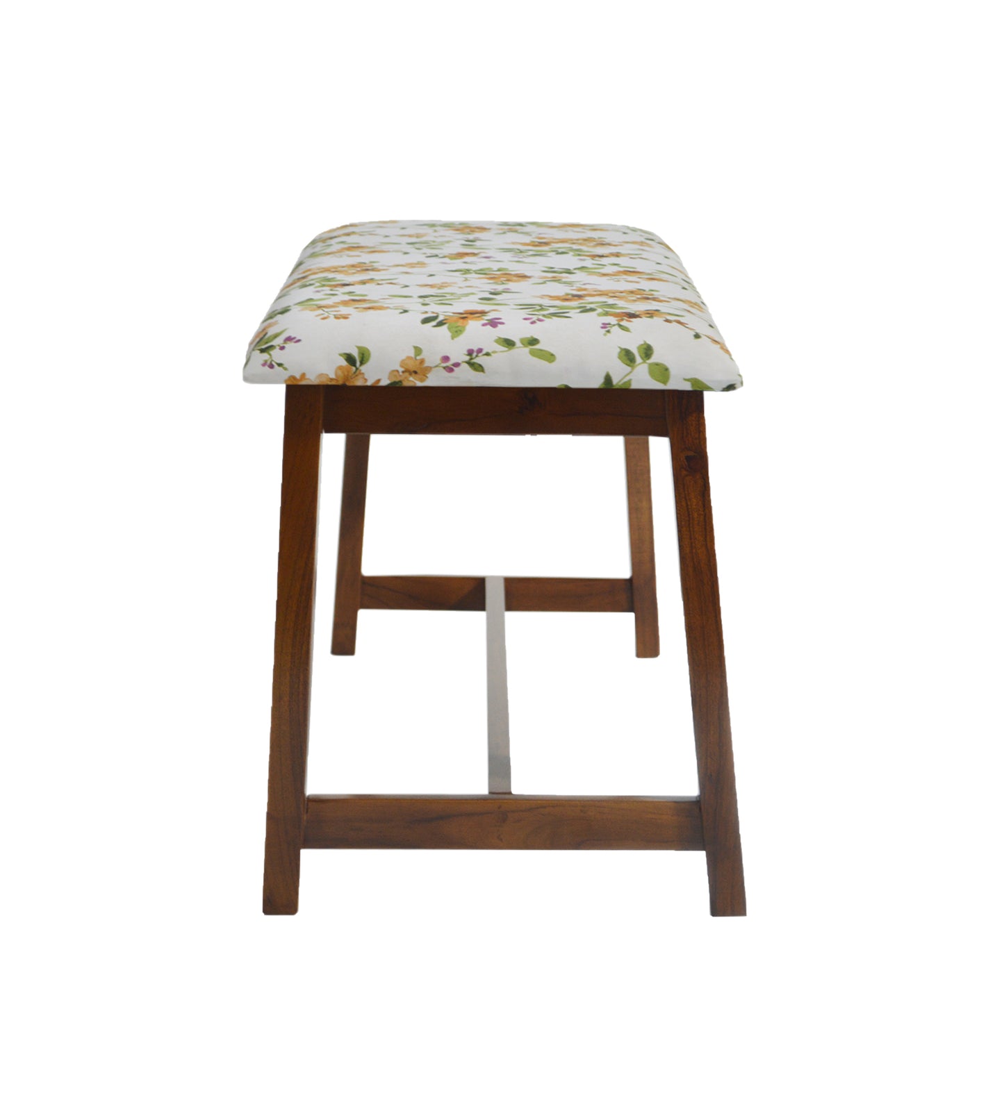Veda Upholstered Bench (Vine floral print)