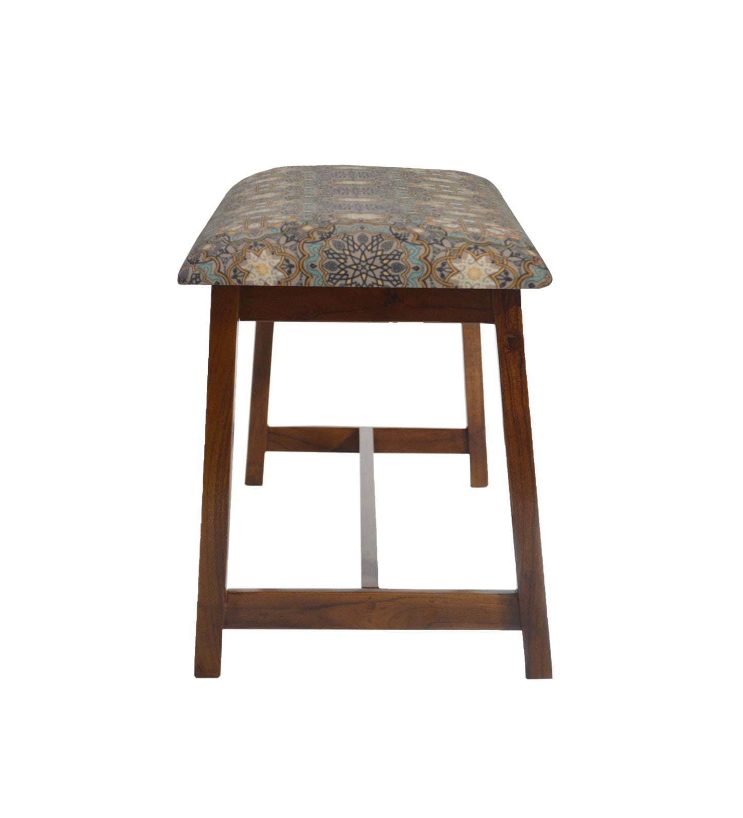 Veda Upholstered Bench (Medallion Pattern)