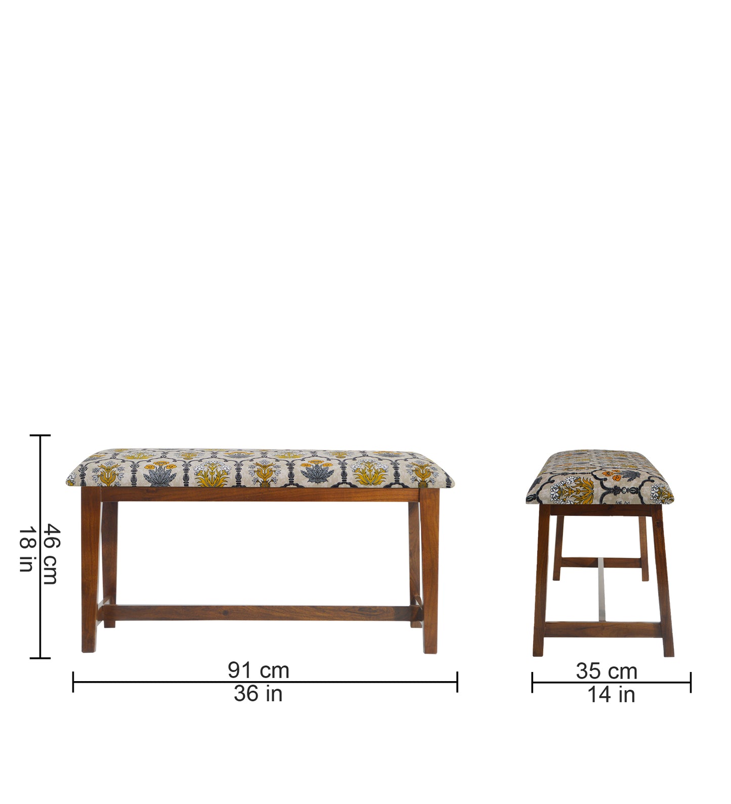 Veda Upholstered Bench (Akbar Diwan)