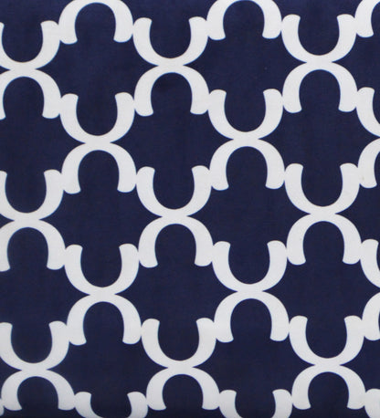 Veda Upholstered Bench (Blue-Quatrefoil)