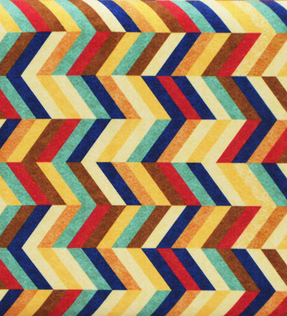 Veda Upholstered Bench (Zigzag Chevron Pattern)