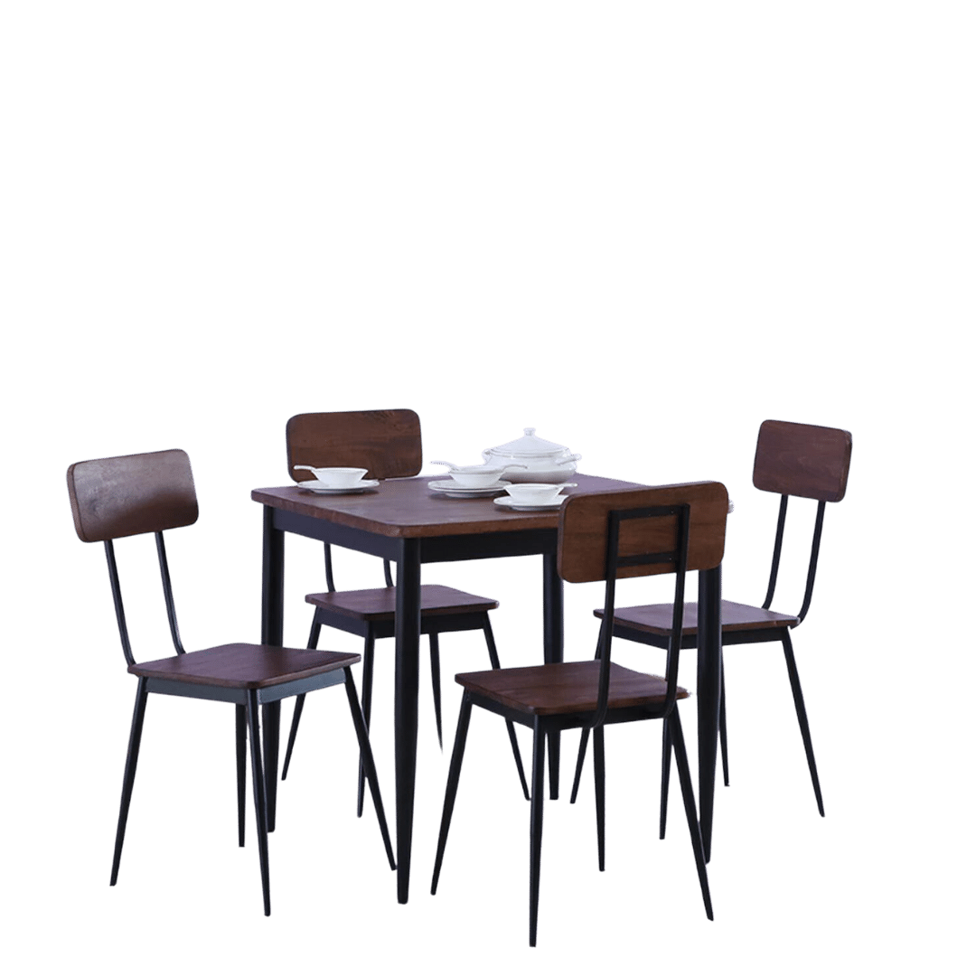 Industrial Dining Set Four Seater