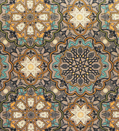 Veda Upholstered Bench (Medallion Pattern)