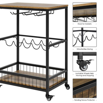 Durbanville Industrial Bar Cart