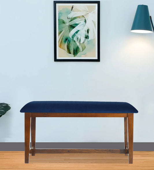 Veda Upholstered Bench (Navy Blue)