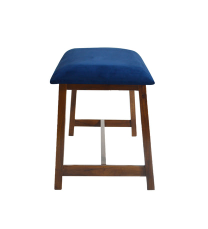 Veda Upholstered Bench (Navy Blue)