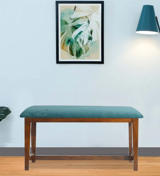 Veda Upholstered Bench (Capri blue)