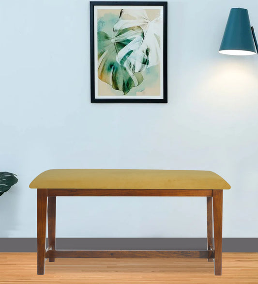 Veda Upholstered Bench (Yellow)