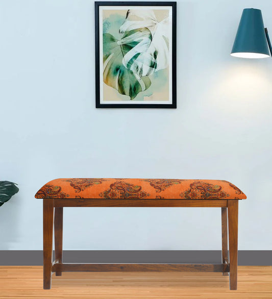 Veda Upholstered Bench (Orange Ambi)