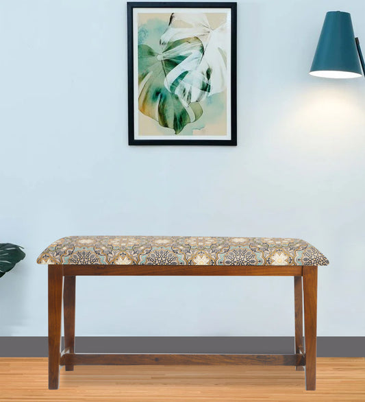 Veda Upholstered Bench (Medallion Pattern)