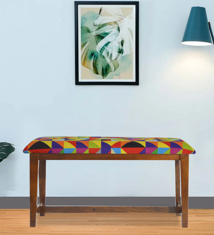 Veda Upholstered Bench (Multi-Color Triangle)