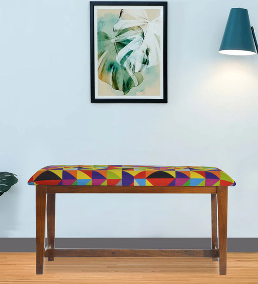 Veda Upholstered Bench (Multi-Color Triangle)