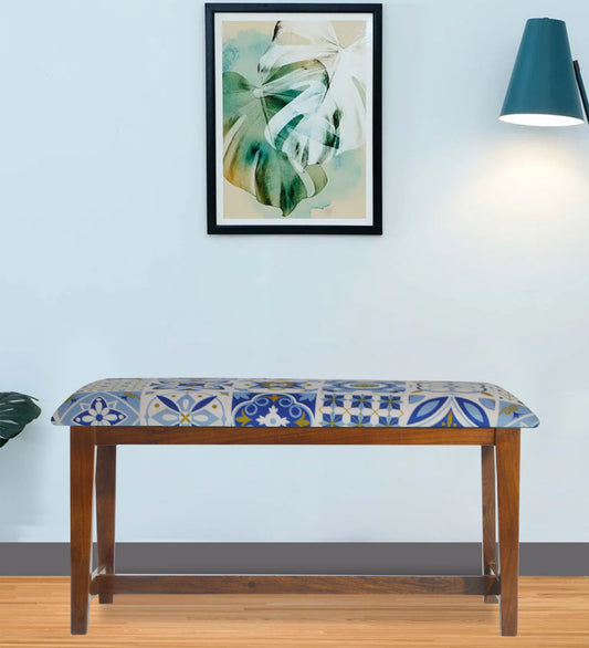 Veda Upholstered Bench (Talavera Pattern)