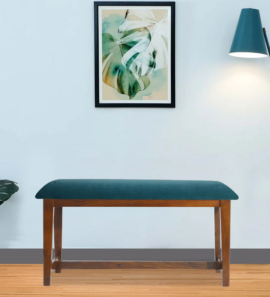 Veda Upholstered Bench (Turquoise green)