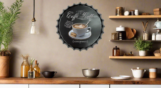 Wall Art - coffee Metal Plate