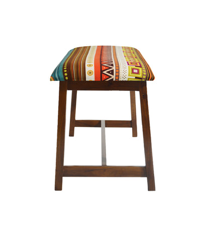 Veda Upholstered Bench (Geometric Motifs)