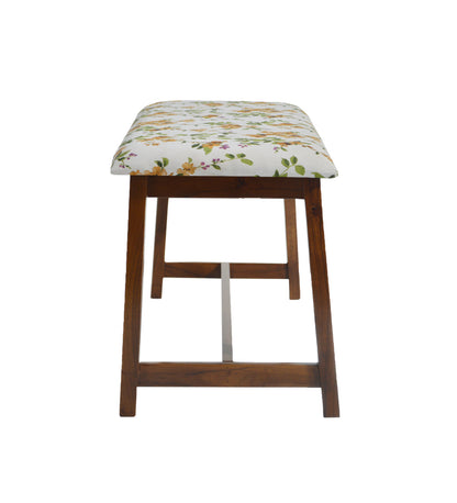 Veda Upholstered Bench (Vine floral print)