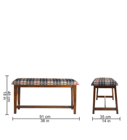 Veda Upholstered Bench (Chinoiserie Print)