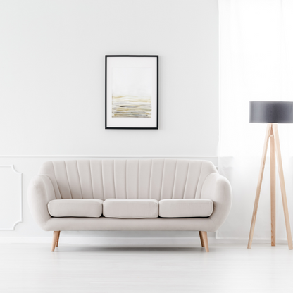 Sleek Snowdrift 3-Seater Sofa