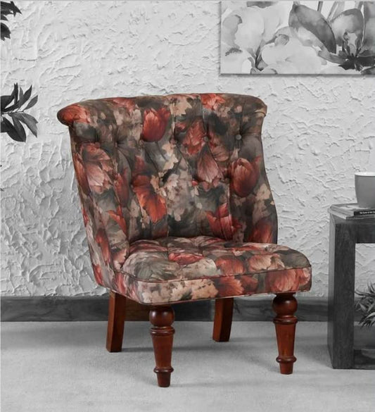 GLOBALLY INDIAN- Ludovic Accent Chair in Multicolor Suede Velvet