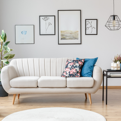 Sleek Snowdrift 3-Seater Sofa